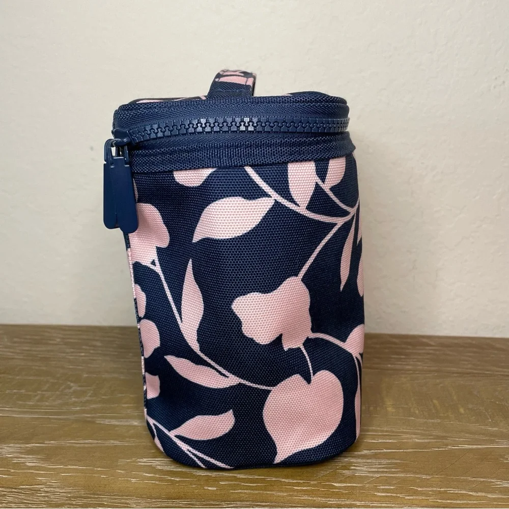 Kate Spade Garden Vine Lunch Tote Pink and Navy Blue